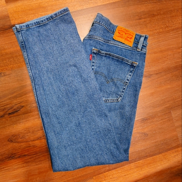 Levi 505 Jeans Mens medium wash size 36x32 - Picture 2 of 7